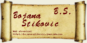 Bojana Stiković vizit kartica